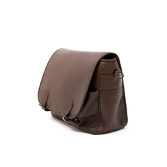 Men’s Dark Brown Real Leather Messenger Bag