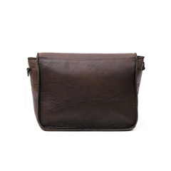 Men’s Dark Brown Real Leather Messenger Bag