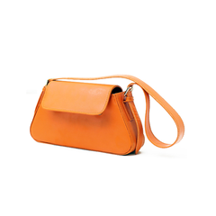 Women’s Orange Mini Real Leather Shoulder Bag