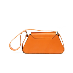 Women’s Orange Mini Real Leather Shoulder Bag