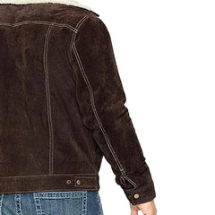 Men's Sherpa Lined Boar Suede Jacket