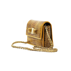 Women’s Snakeskin Pattern Real Leather Shoulder Bag