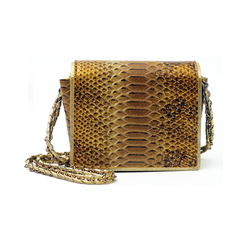 Women’s Snakeskin Pattern Real Leather Shoulder Bag