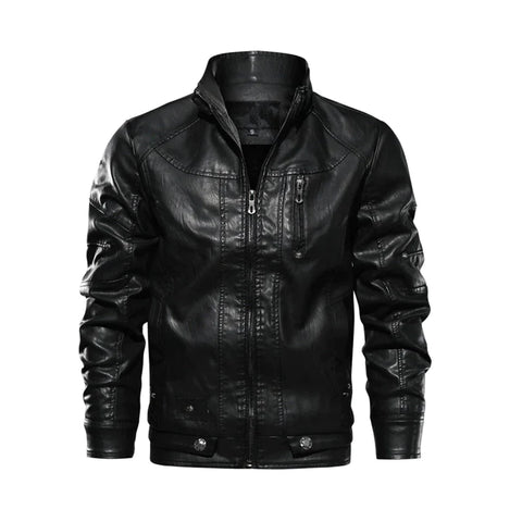 Mens Black Road Master Full Zipper Jacket