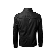 Black Mens Motorcycle Leather Jacket