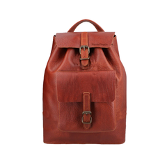 Vintage Style Textured Cow Leather Travel Backpack