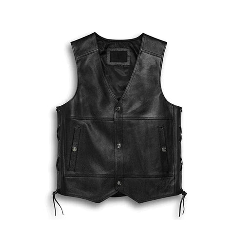 Eagle Men's Leather Motorcycle Waistcoat