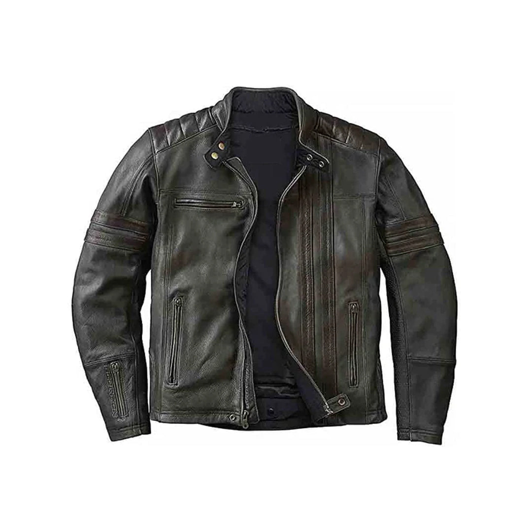 Men's Original Leather Armor Moto Jacket