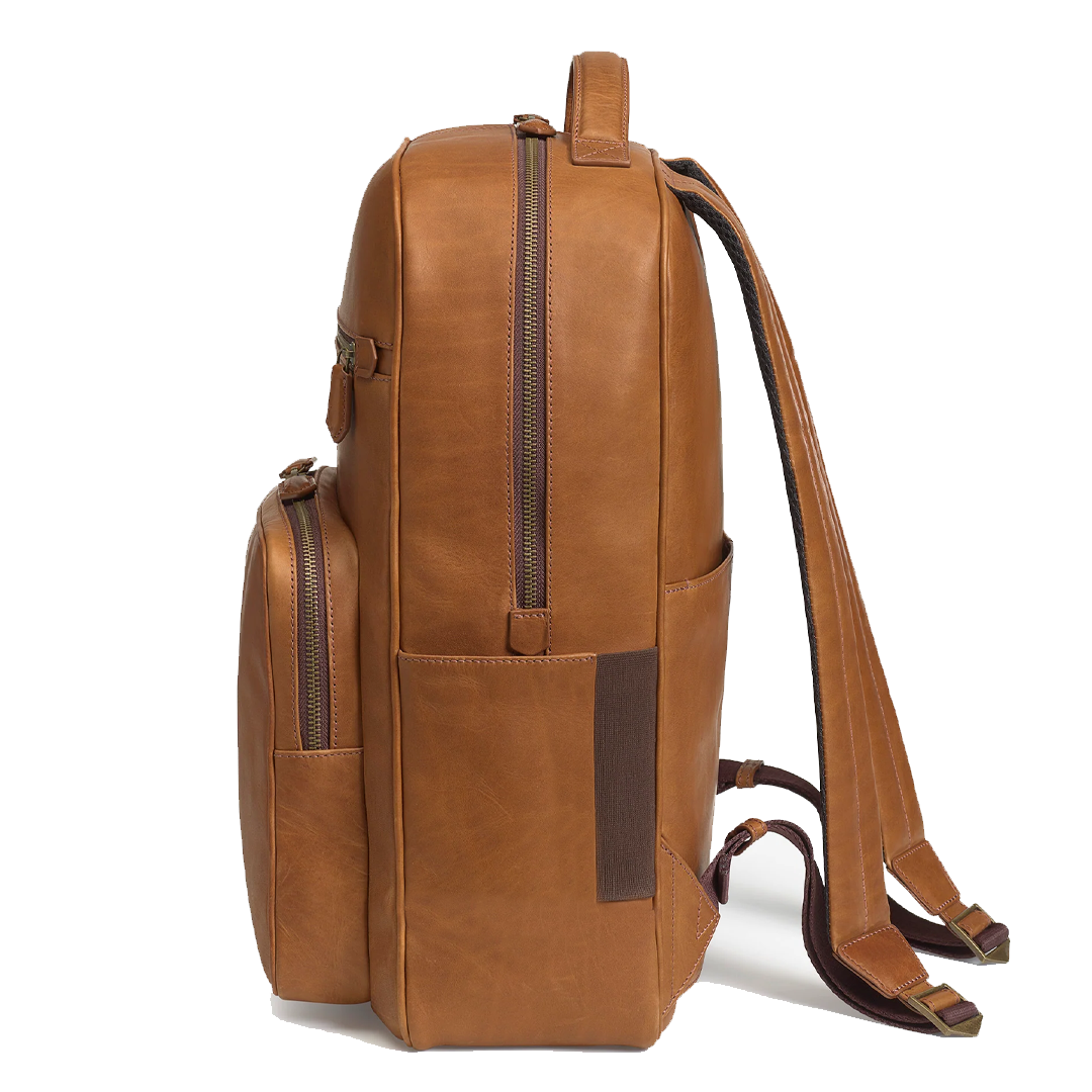Vintage Rucksack Style Genuine Leather Travel Backpack