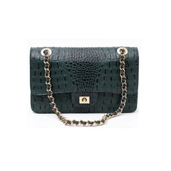 Women’s Crocodile Pattern Real Leather Shoulder Bag