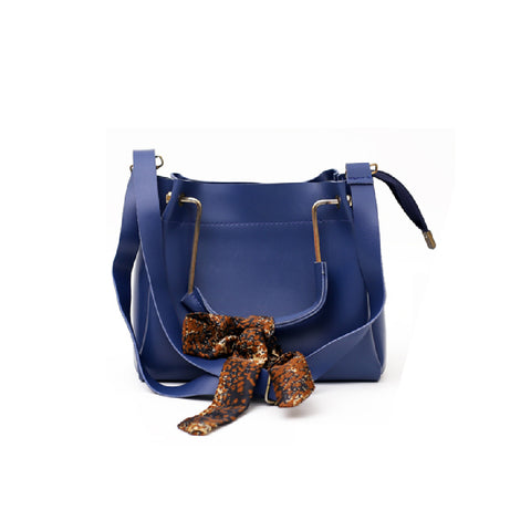 Women’s Classic Blue Genuine Leather Handbag