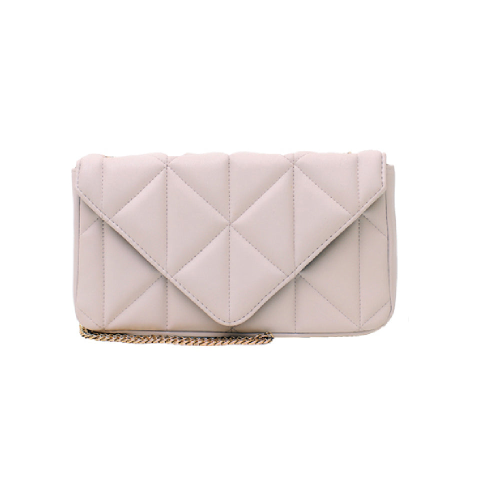 Women’s Quilted Mini Gold Chain Genuine Leather Clutch
