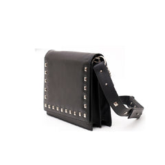 Women’s Studded Real Leather Crossbody Bag