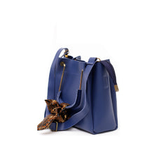 Women’s Classic Blue Genuine Leather Handbag