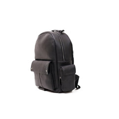 Black Rucksack Genuine Leather Travel Backpack