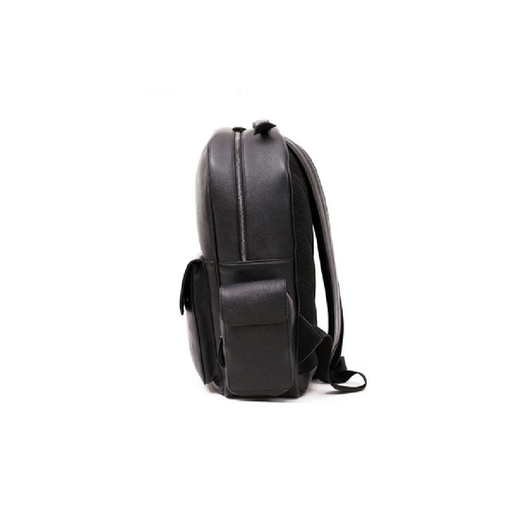 Black Rucksack Genuine Leather Travel Backpack