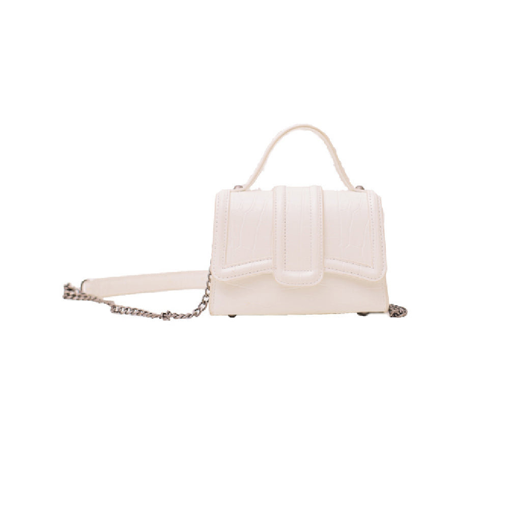 Women’s White Mini Genuine Leather Clutch Bag