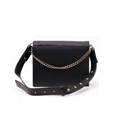 Women’s Studded Real Leather Crossbody Bag