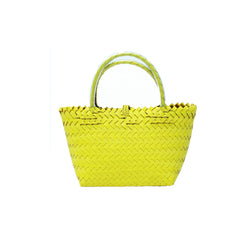 Women’s Woven Style Real Leather Tote Bag