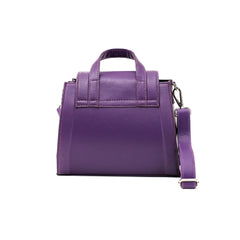 Women’s Purple Mini-size Real Leather Crossbody Bag