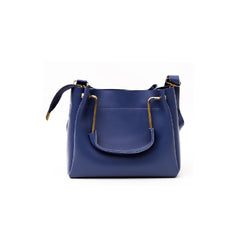 Women’s Classic Blue Genuine Leather Handbag