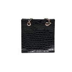 Women’s Fancy Black Textured Real Leather Handbag